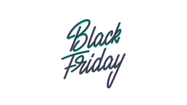 Black Friday Verkauf Panne Schriftzug Etikettendesign — Stockvektor