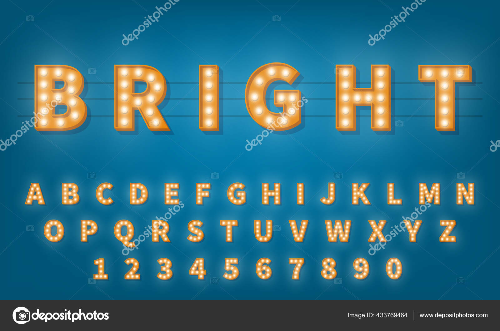 voordelig microscopisch transactie Light bulb font Vector Art Stock Images | Depositphotos