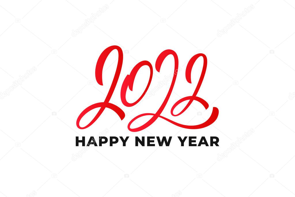 Happy New Year 2022. Vector lettering design for New Year celebration