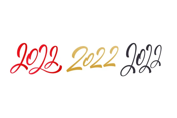 Schriftzug mit den Neujahrszahlen 2022. Vektor-Design für die Neujahrsfeier — Stockvektor