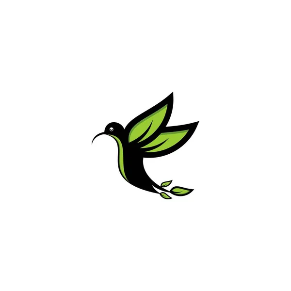 Sinekkuşu Yaprağı Kanatları Logosu — Stok Vektör
