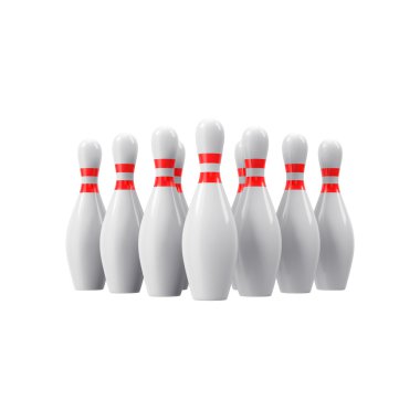 Bowling pin gölge olmadan. 3D render