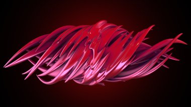 abstract organic form. 3d rendering. clipart
