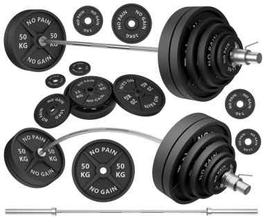 çekim bir metal barbell ve ağırlık