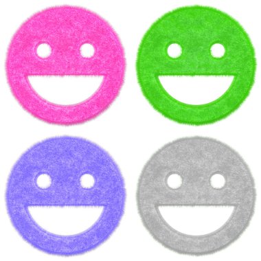 Kürk ile mutlu gülümseme simgelerin ayarlamak