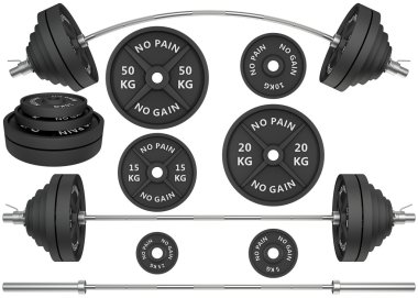 çekim bir metal barbell ve ağırlık