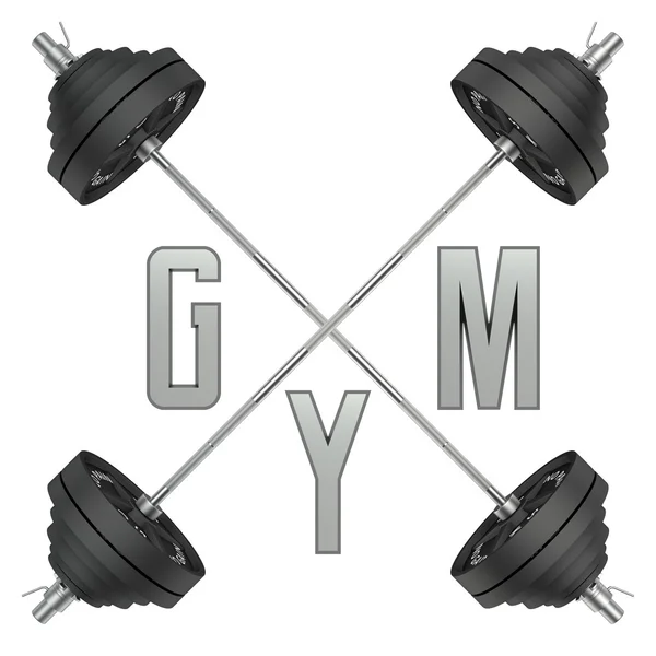 Gym logo in 3D-stijl. — Stockfoto