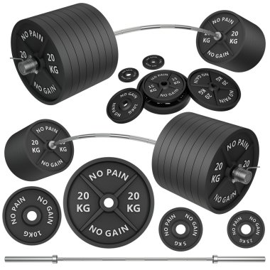 çekim bir metal barbell ve ağırlık
