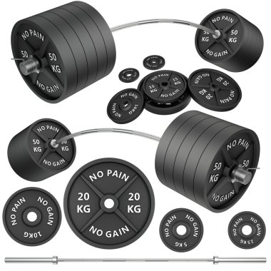 çekim bir metal barbell ve ağırlık