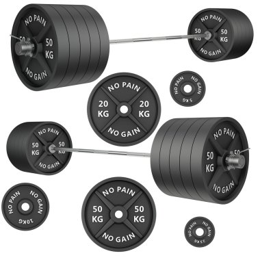 çekim bir metal barbell ve ağırlık