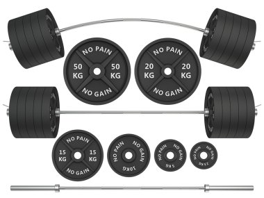 çekim bir metal barbell ve ağırlık