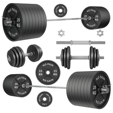 çekim bir metal barbell ve ağırlık