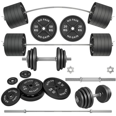 çekim bir metal barbell ve ağırlık