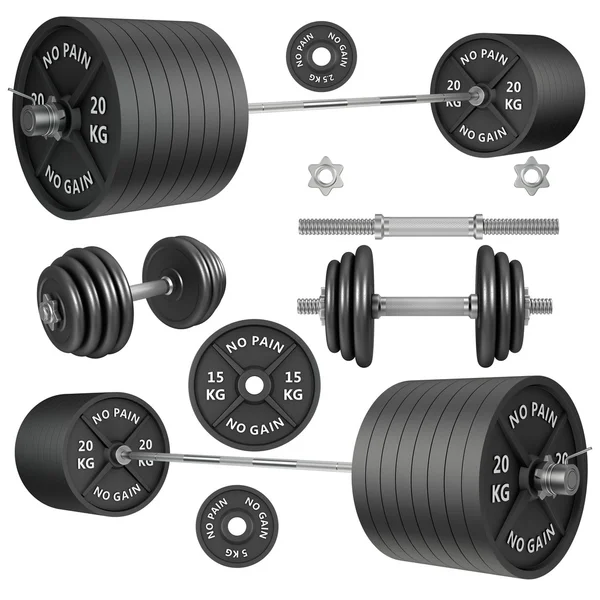 Shots of a metal barbells and weights Stock Photo by ©k3b3 92075684