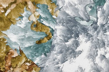 Değişik boyutlarda ve şekillerde fırça darbeleri ve renkli boya lekeleri. Tasarım için psikedelik soyut arkaplan.