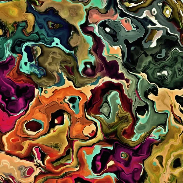 Εγκεφαλικά Επεισόδια Και Λεκέδες Από Χρωματιστό Χρώμα Βούρτσες Διαφόρων Μεγεθών — Φωτογραφία Αρχείου
