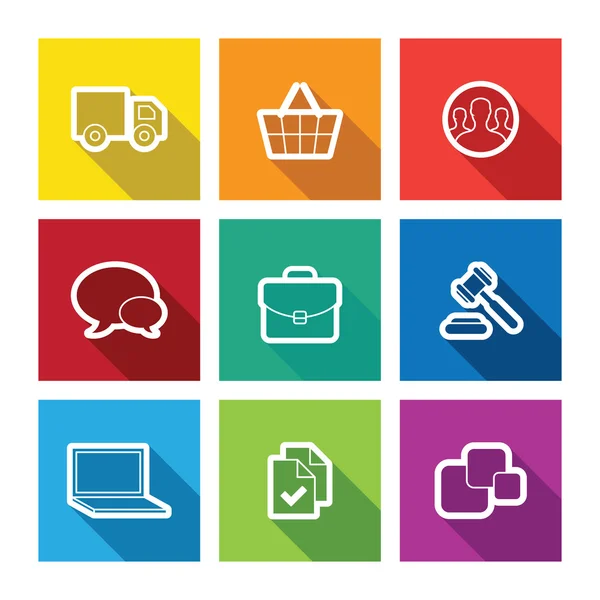 Simple line shopping icons — Stock Vector