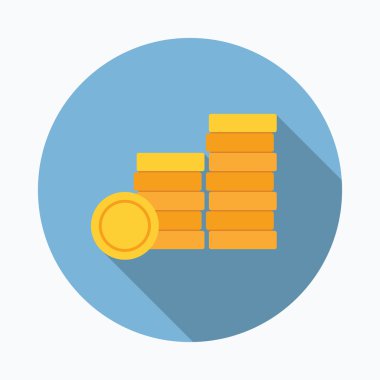 Nakit para düz simgesi