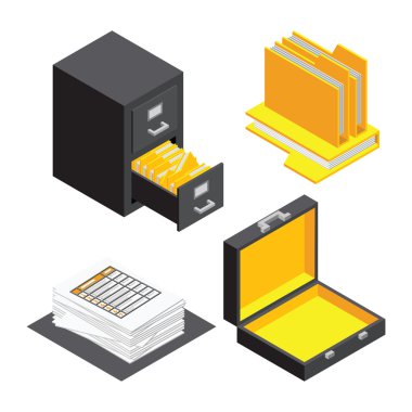 File archive documents vector infographic. clipart