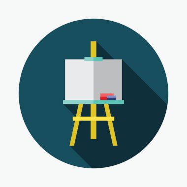 Fizik uzun gölge simgesiyle düz.