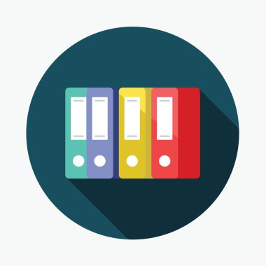 Vektör düz simgesi. Uzun gölge tasarım