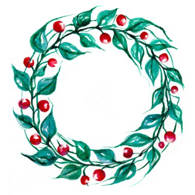 Suluboya çelenk çiçek