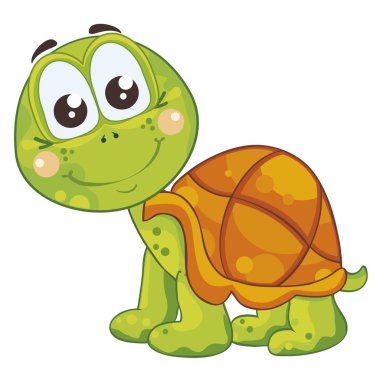 mutlu kaplumbağa illüstrasyon vektör
