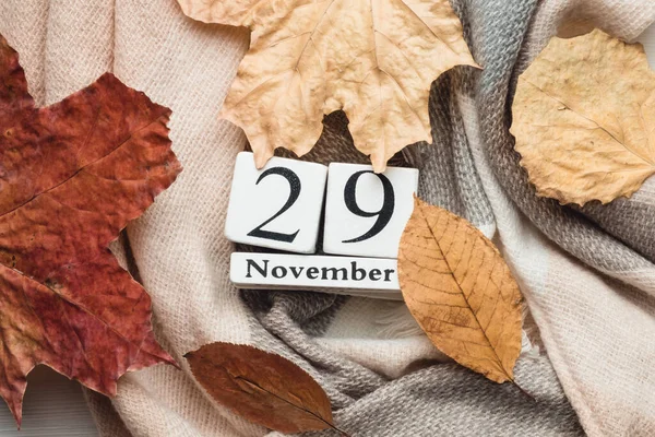Vingt Neuvième Jour Automne Mois Calendrier Novembre — Photo
