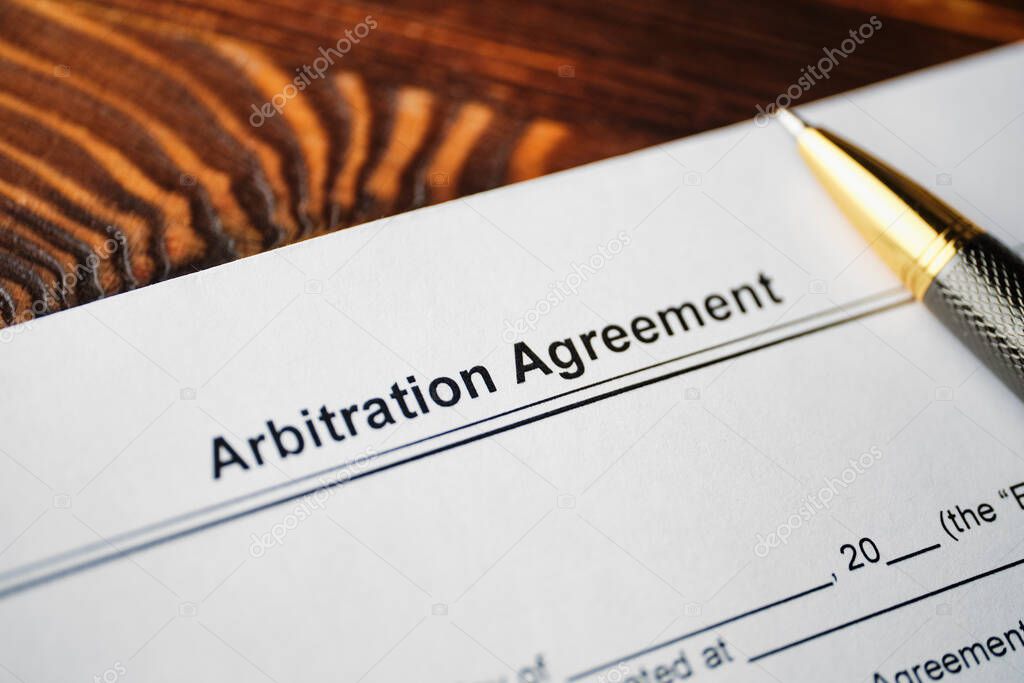 The document Arbitration Agreement is ready for signing.