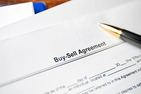 Νομικό Έγγραφο Αγορά Πώληση Συμφωνία Χαρτί Στυλό — Φωτογραφία Αρχείου