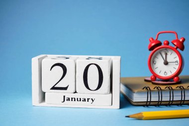 Kış ayının yirminci günü takvimi Ocak.