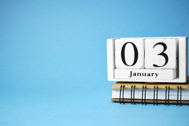 Kış ayının üçüncü günü Takvim Takvimi.