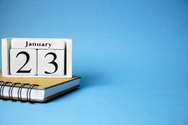 Kış ayının 23. günü Takvim fotokopi alanı ile dolu.