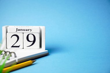 Kış ayının 29. günü Takvim fotokopi alanı ile dolu.