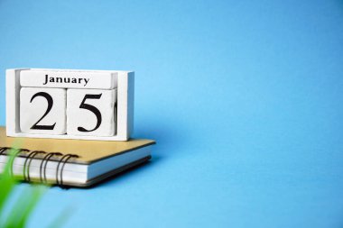 Kış ayının yirmi beşinci günü Takvim fotokopi alanı ile dolu.