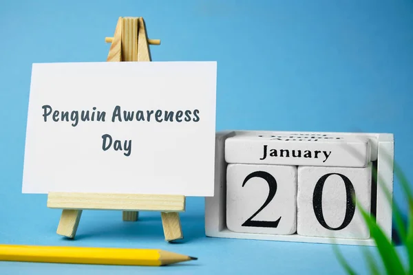 Penguin Awareness Day of winter month calendar january.