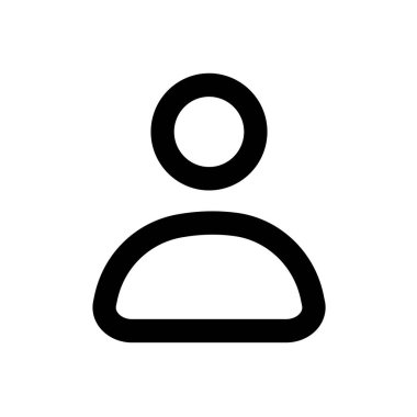 Beyaz arkaplanda izole edilmiş Avatar ana çizgi simgesi.