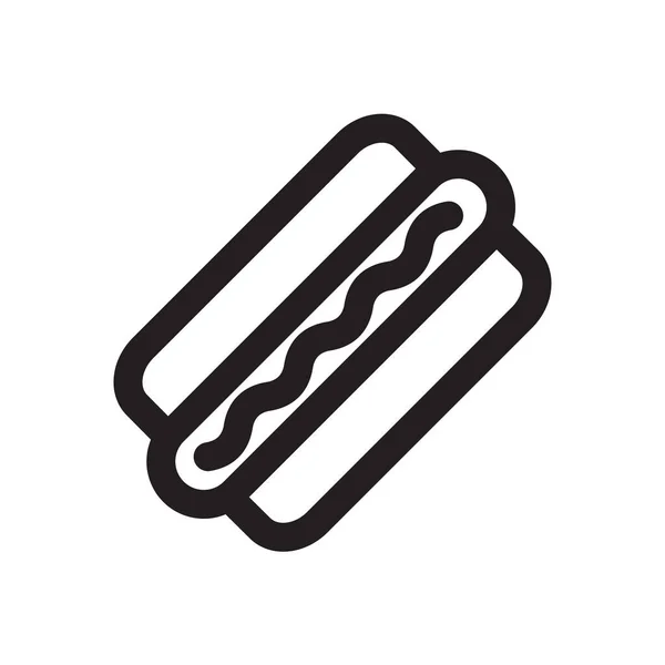 Icono Del Contorno Hot Dog Aislado Sobre Fondo Blanco — Vector de stock