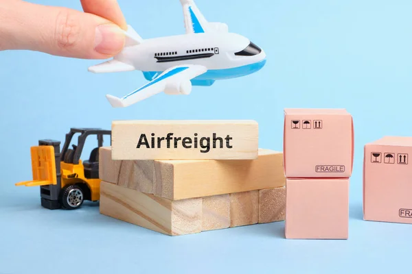 Courier Industry Term Airfreight Freight Goods Carried Air — Stock Photo, Image