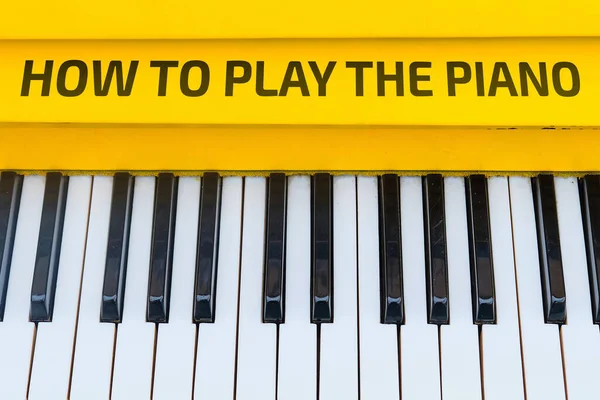 Konzept Faq Den Wichtigsten Themen Zum Thema Klavierspiel — Stockfoto