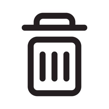 Beyaz arkaplanda izole edilmiş sepet çizgisi simgesi.