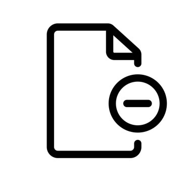 Beyaz arkaplanda izole edilmiş belge özet simgesini sil.