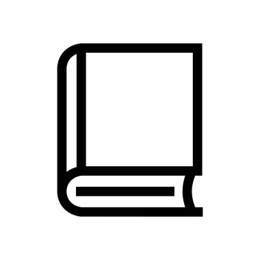 Kitap özeti simgesi beyaz arkaplanda izole edildi.