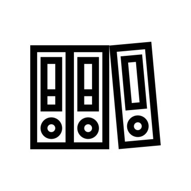 Beyaz arkaplanda izole edilmiş belge özet simgesine sahip dizin.