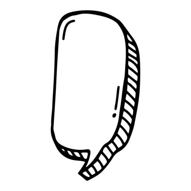 el çizimi dikey yuvarlak balon karalama tarzı izole.