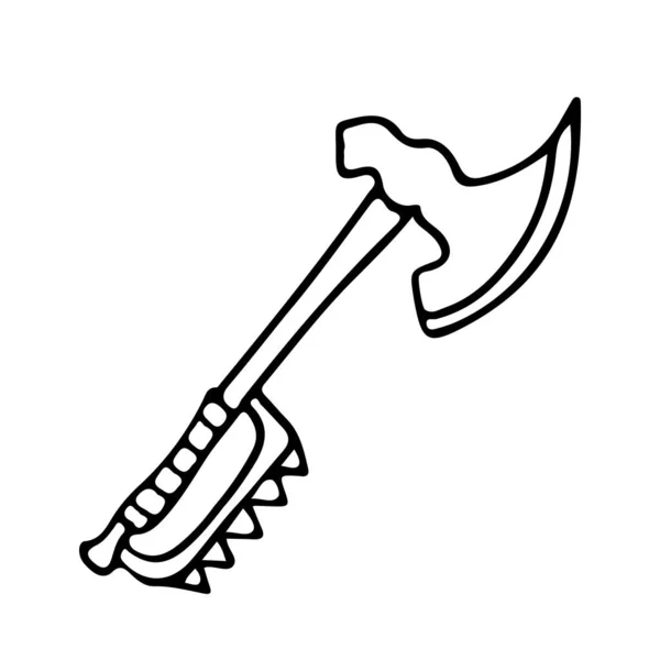独立した独楽式の片手斧 — ストックベクタ