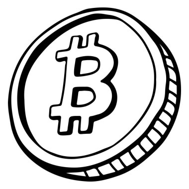 Karalama biçimli bitcoin ile şifreli para izole.