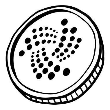 Karalama tarzında izole edilmiş kripto para..