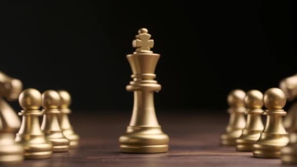 Concept Successful Boss Leader Form Chess Pieces — Stock Video