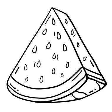 Karpuz şeklinde çizilmiş karpuz..